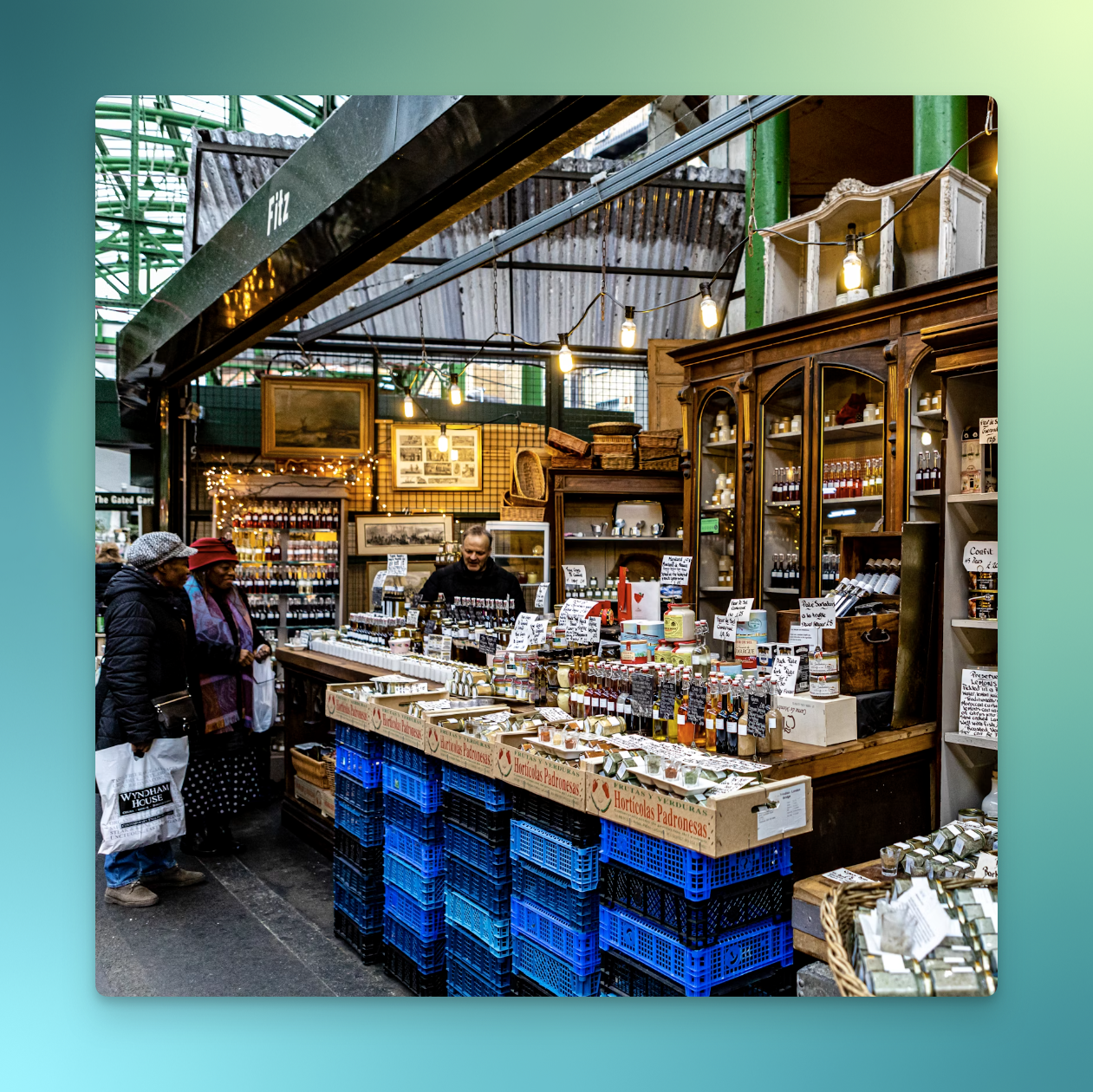 Shot of a stall at a market