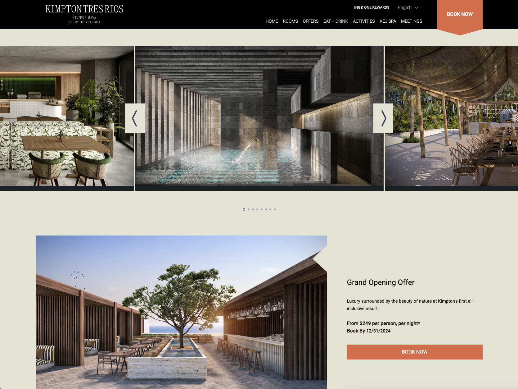 Screenshot of the Kimpton resort